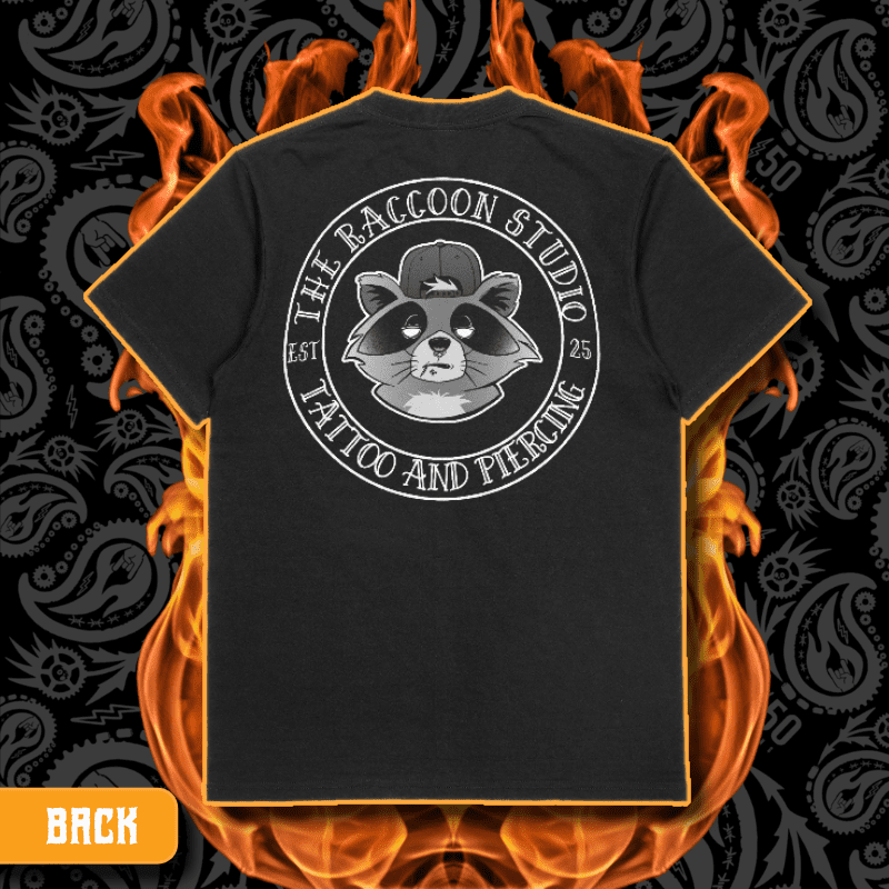 The Raccoon Studio X 5150 Clothing Co | Black T-Shirt