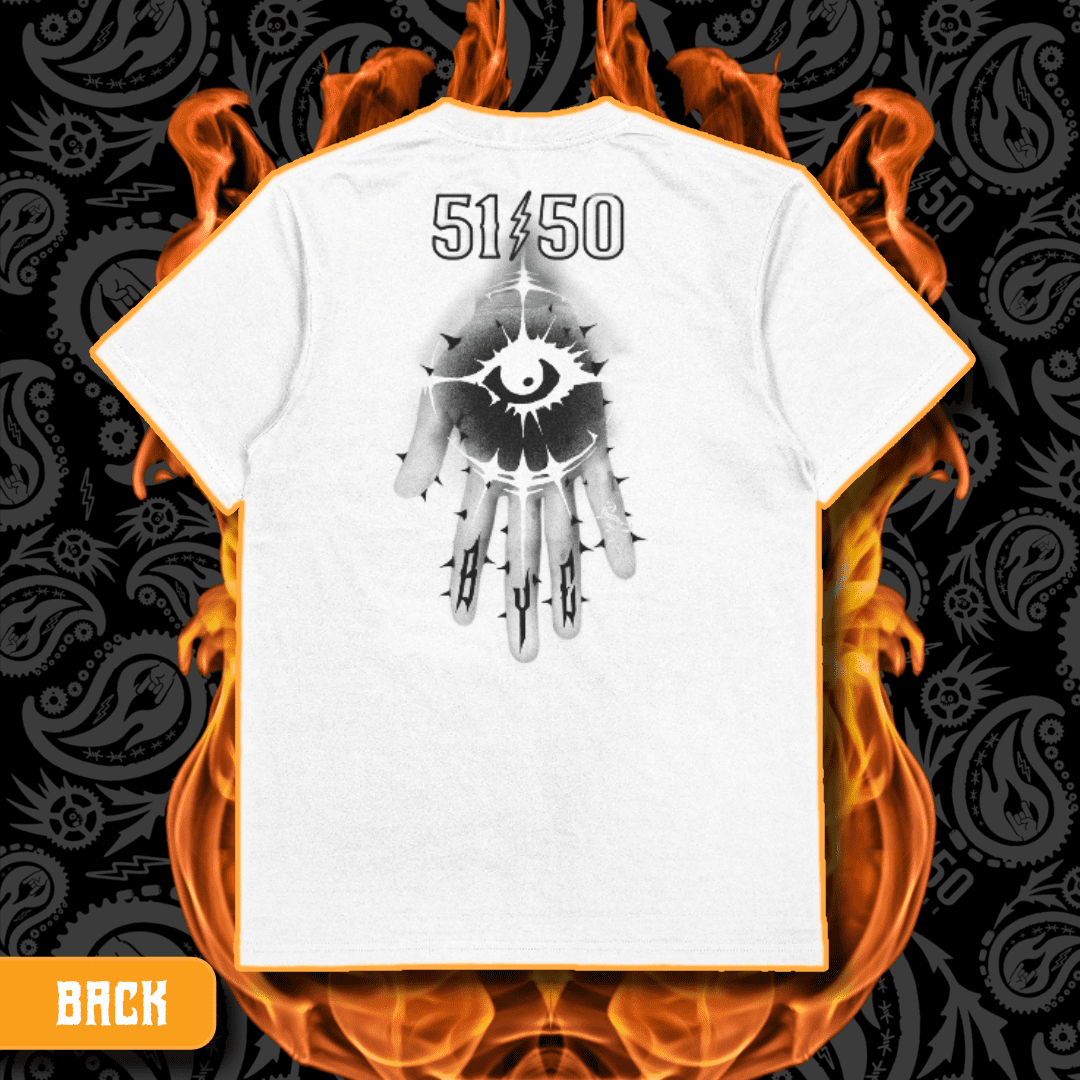 Dark Side Tattoo Collective X 5150 Clothing Co | “Shiv“ | White T-Shirt - Image 2