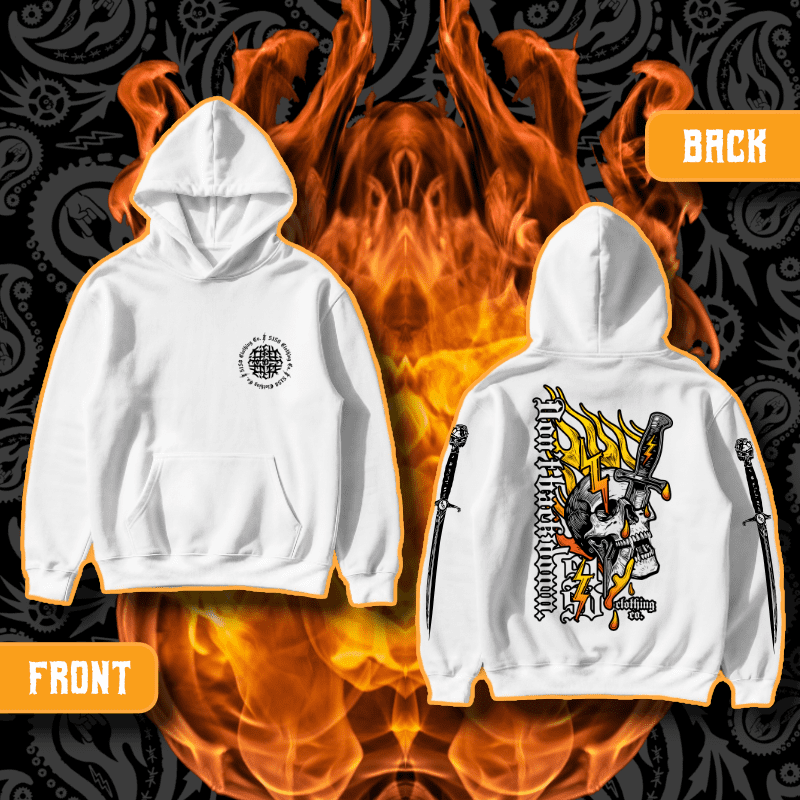 "Don't Back Down" Standard Issue White Hoodie | 5150 Clothing Co.