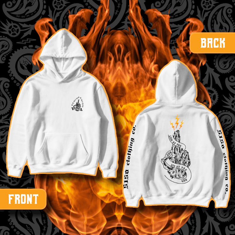 "Pistola" Standard Issue White Hoodie | 5150 Clothing Co.
